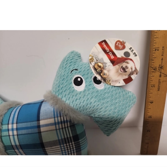 NEW Pet Central Blue Dog Reindeer CHEW TOY Makes Sound - Picture 3 of 4